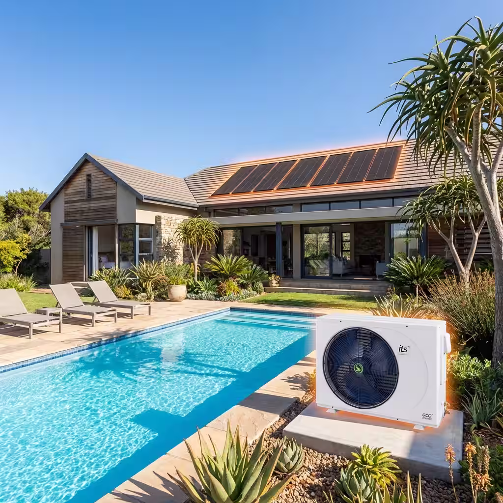 Modern eco-friendly home exterior highlighting ITS Solar heating solutions